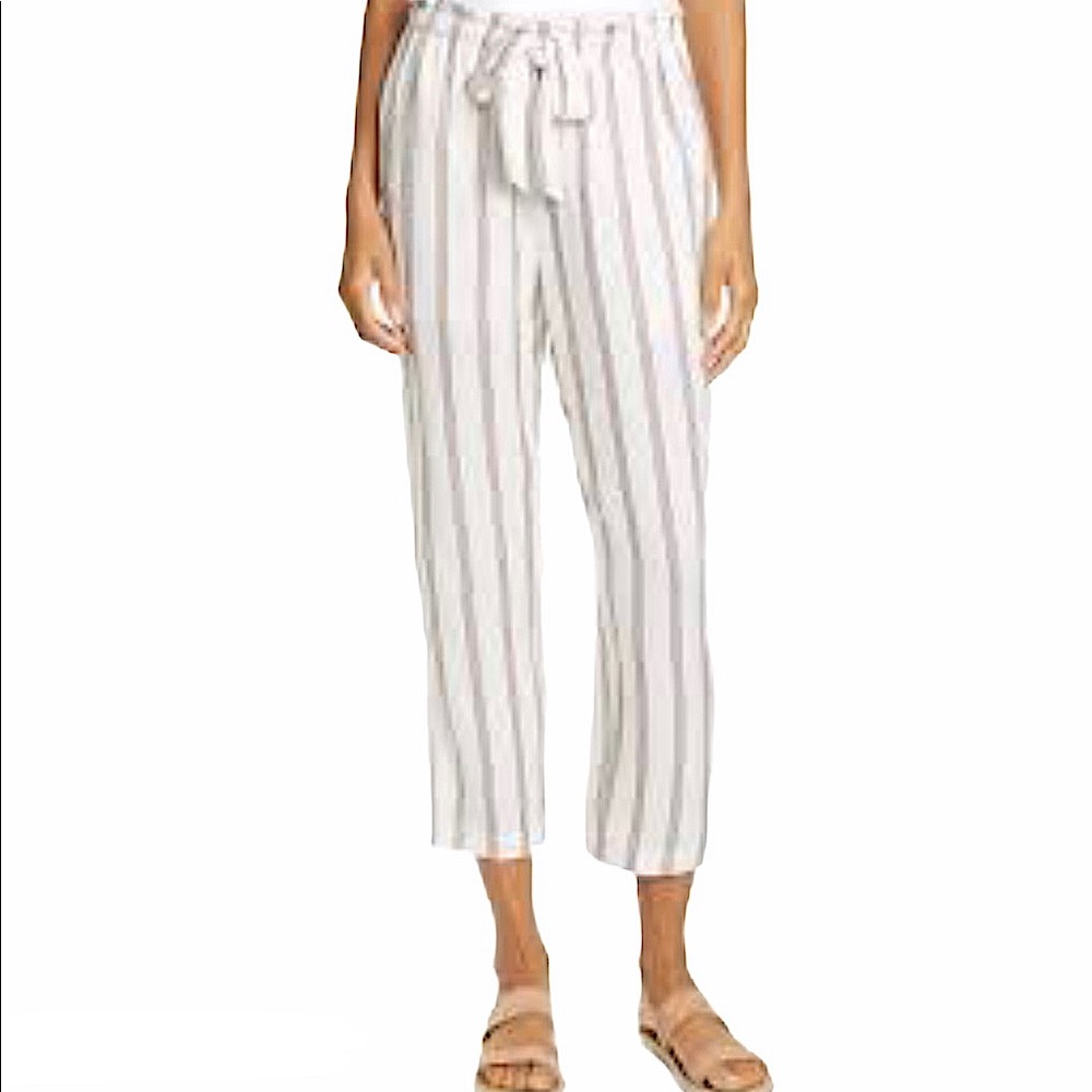 Joie Cavell Stripe Tie Waist Pants